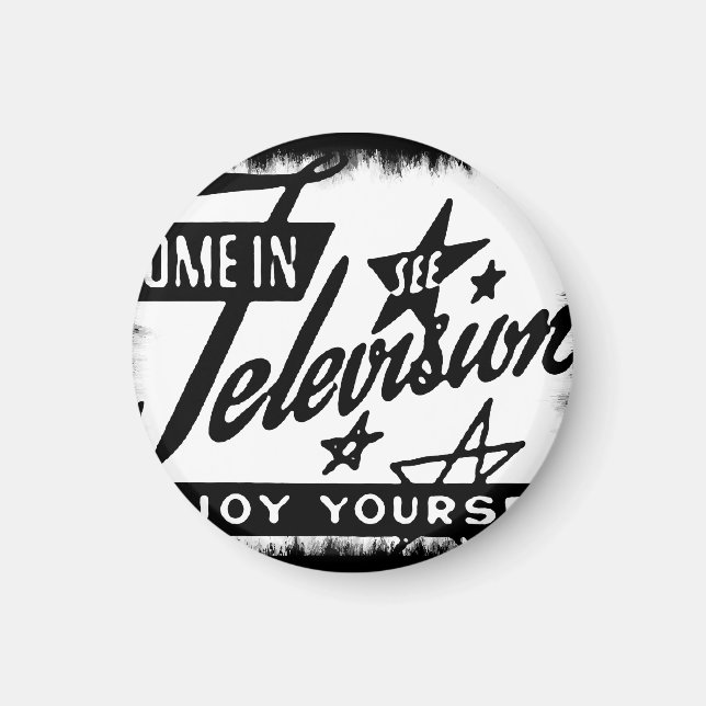 Come In See Television Enjoy Yourself Retro TV Ad Magnet (Front)