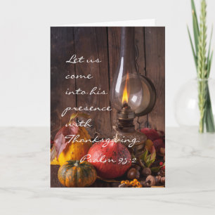 Come into His Presence with Thanksgiving, Psalm 95 Holiday Card