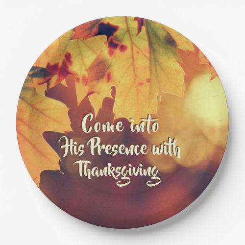 Come into His Presence with Thanksgiving Psalm 95 Paper Plates