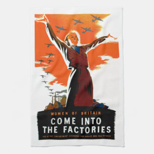 Come Into The Factories Kitchen Towel