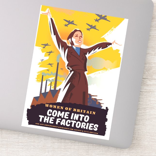 Come into the Factories Sticker (Detail)
