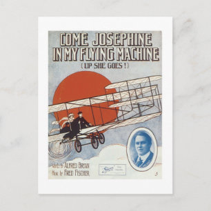 Come Josephine In My Flying Machine Vintage Songbo Postcard