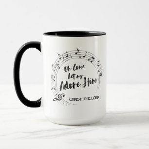 COME LET US ADORE Christian Hymn 15oz Christmas Mug