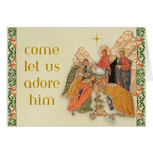 Come Let Us Adore Him Cards (Front Horizontal)