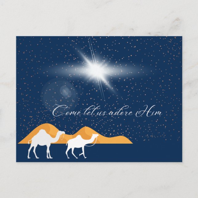 Come Let Us Adore Him Postcard (Front)