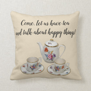 Tea Time Decorative Throw Pillows Zazzle