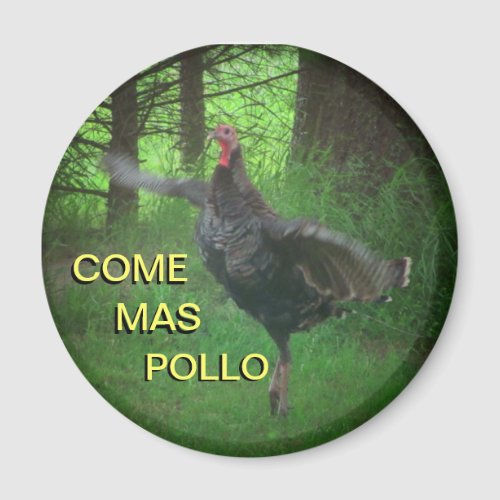 Come Mas Pollo Funny Turkey Meme Magnet