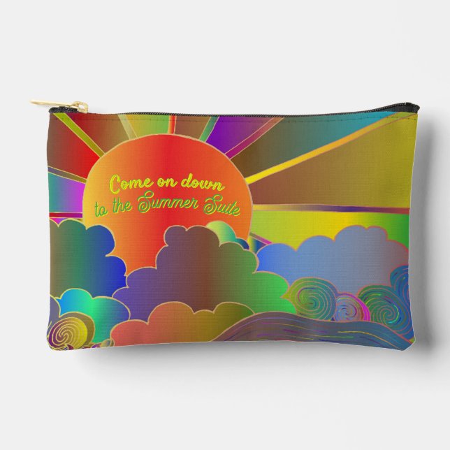 Come on Down Psychedelic Print Cut Sew Bag (Front)