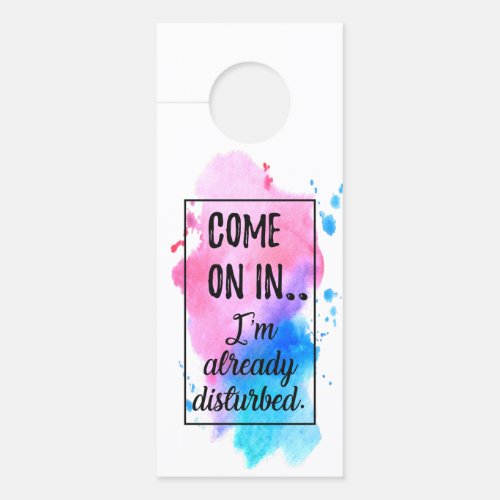 Come on in door hanger