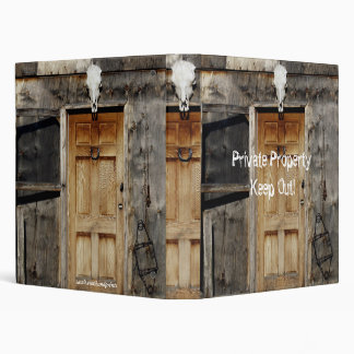 "Come On In" Rustic Doorway Album 3 Ring Binder