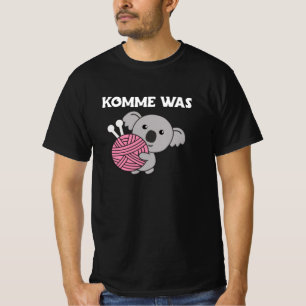 Come On What Wool Knit Cute Koala With Wool T-Shirt