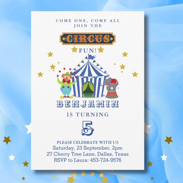 Come One Come All Big Top Circus Birthday Party Invitation (Creator Uploaded)