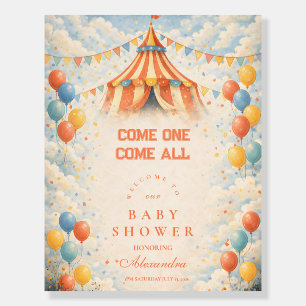 Come One Come All Circus Baby Shower Foam Board