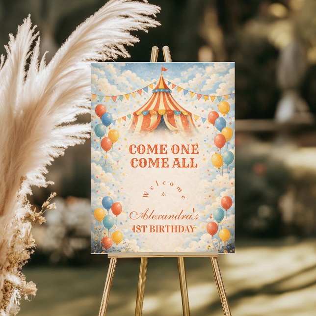 Come One Come All Circus Birthday Foam Board (Creator Uploaded)