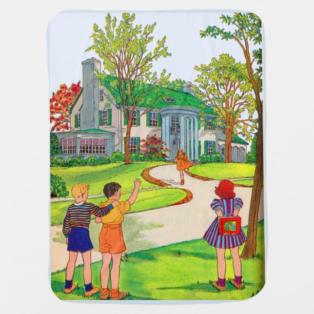 Come Out and Play print Baby Blanket (Front)