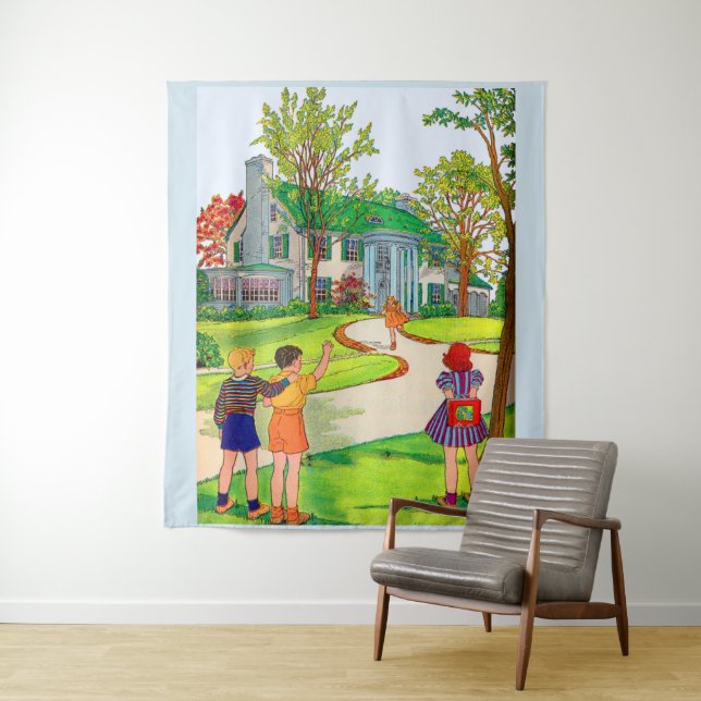 Come Out and Play print Tapestry (In Situ)