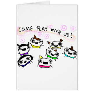 "Come play with us" Cards