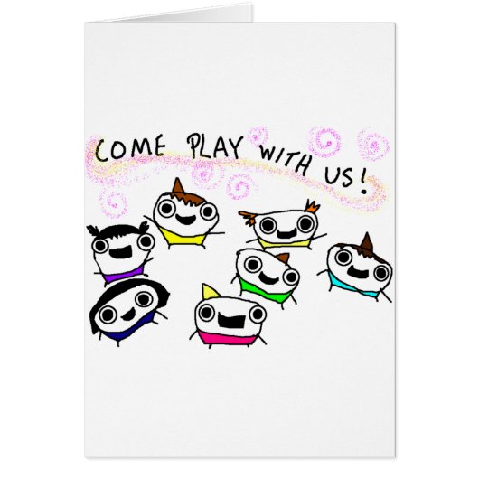 "Come play with us" Cards (Front)