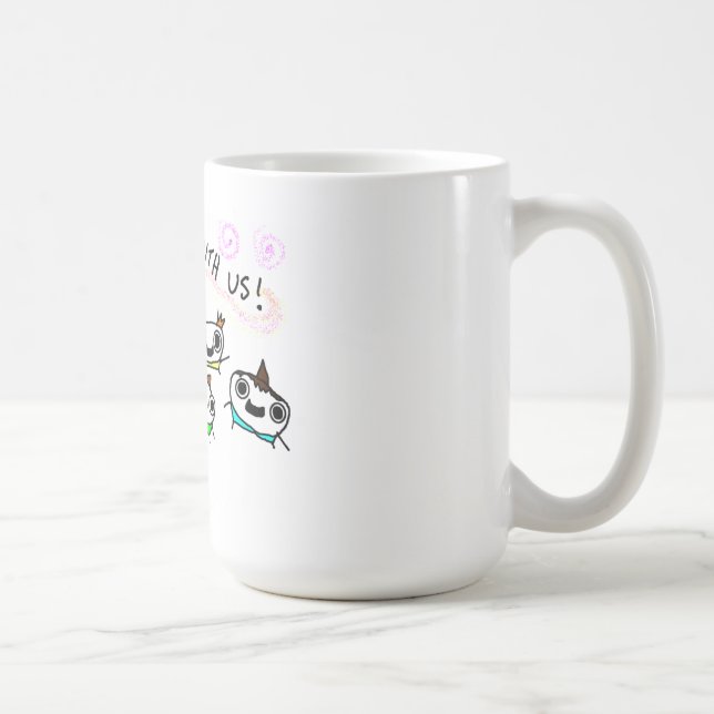 "Come play with us" Coffee Mug (Right)