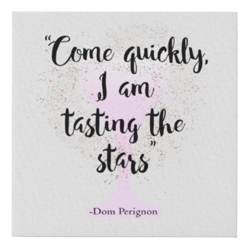 Come Quickly Im Tasting The Stars Faux Canvas Print