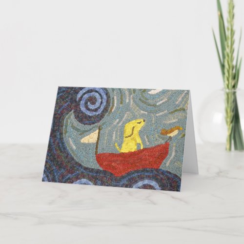 Come Sail Away  Hooked Rug Design Notecard
