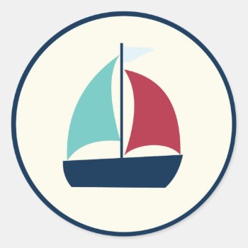 Come Sail Away {stickers & Labels} Classic Round Sticker by simplysostylish at Zazzle