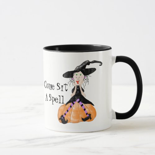 Come Sit A Spell Witch Halloween Mug