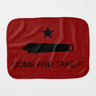 Come & Take It! Texas State battle Flag Baby Burp Cloth