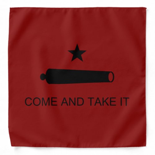 Come  Take It Texas State battle Flag Bandana