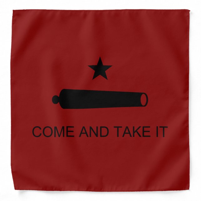 Come & Take It! Texas State battle Flag Bandana (Front)