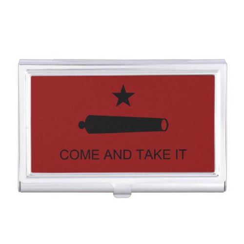 Come  Take It Texas State battle Flag Business Card Case