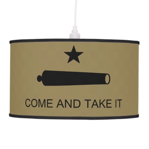 Come  Take It Texas State battle Flag Ceiling Lamp