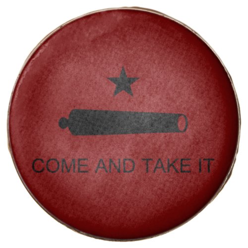 Come  Take It Texas State battle Flag Chocolate Covered Oreo