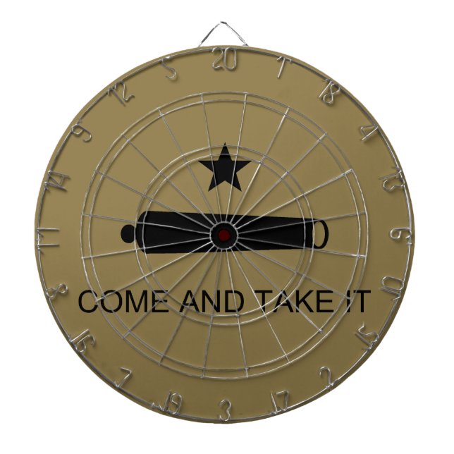 Come & Take It! Texas State battle Flag Dart Board (Front)