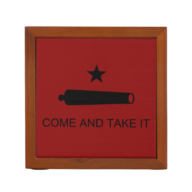 Come & Take It! Texas State battle Flag Desk Organizer (Front)