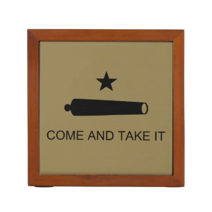 Come & Take It! Texas State battle Flag Desk Organizer
