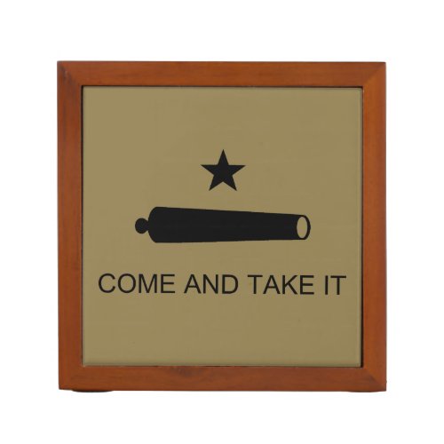 Come  Take It Texas State battle Flag Desk Organizer