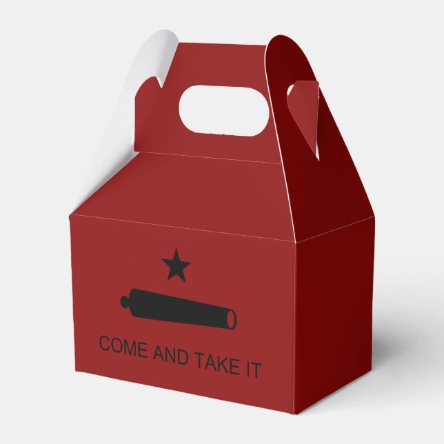 Come & Take It! Texas State battle Flag Favor Boxes (Front Side)