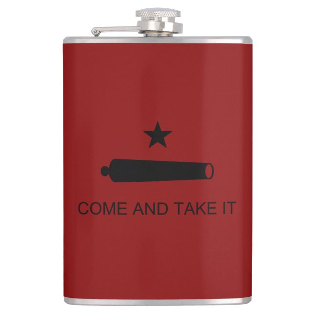 Come & Take It! Texas State battle Flag Flask (Front)