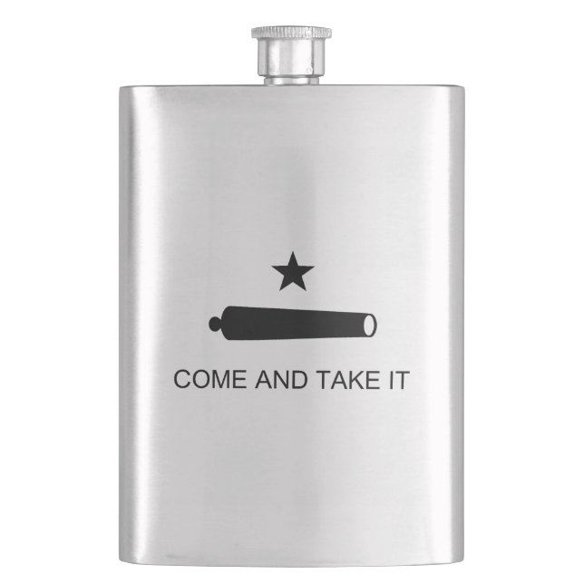 Come & Take It! Texas State battle Flag Flask (Front)
