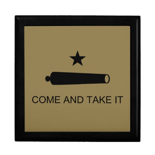 Come  Take It Texas State battle Flag Gift Box