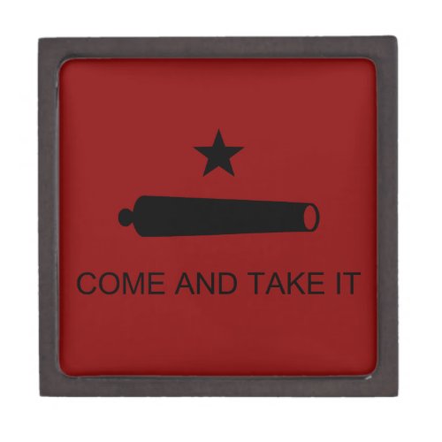 Come  Take It Texas State battle Flag Gift Box