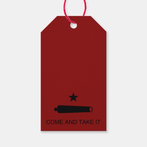 Come  Take It Texas State battle Flag Gift Tags