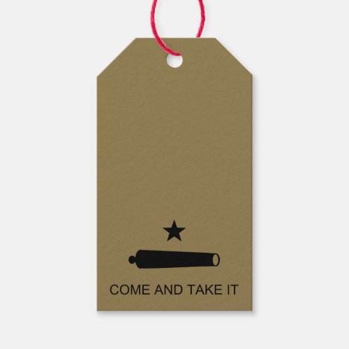 Come  Take It Texas State battle Flag Gift Tags