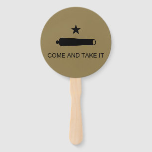 Come & Take It! Texas State battle Flag Hand Fan
