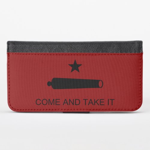 Come  Take It Texas State battle Flag iPhone X Wallet Case