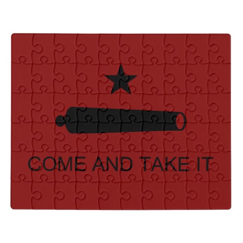 Come  Take It Texas State battle Flag Jigsaw Puzzle
