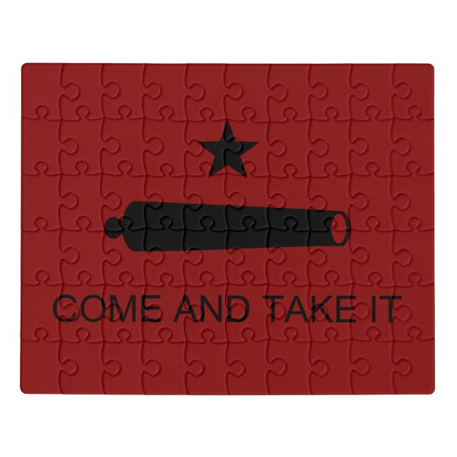 Come & Take It! Texas State battle Flag Jigsaw Puzzle (Puzzle Horizontal)