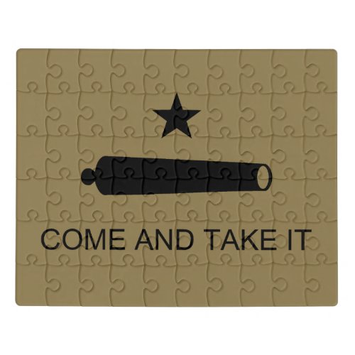 Come  Take It Texas State battle Flag Jigsaw Puzzle