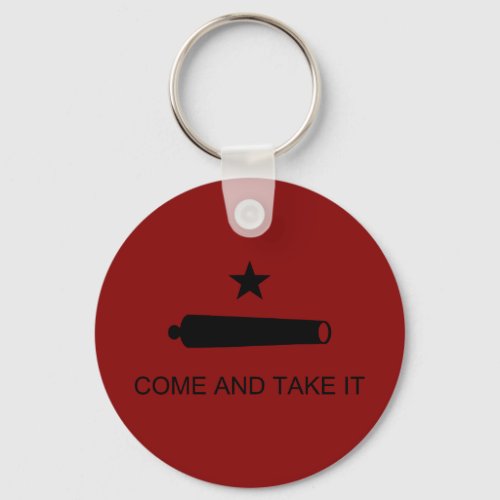 Come  Take It Texas State battle Flag Keychain